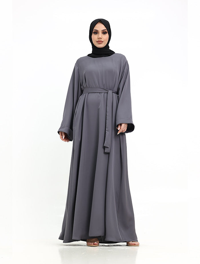 Grey Plain Abaya