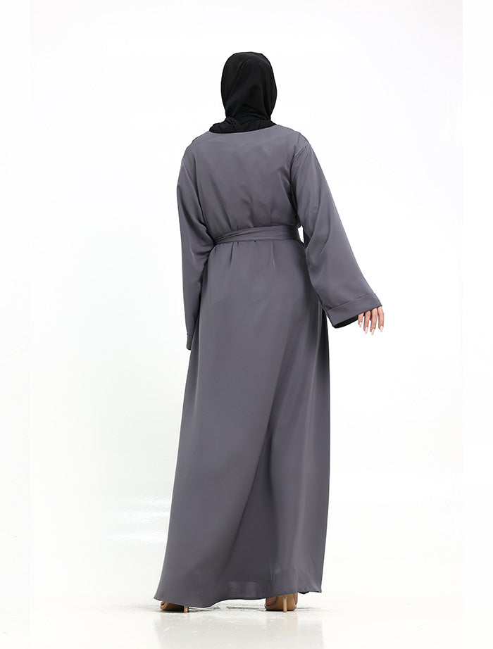 Grey Plain Abaya