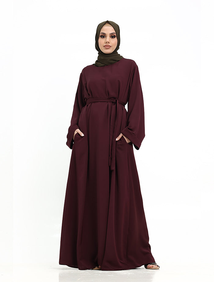 Brown Plain Abaya