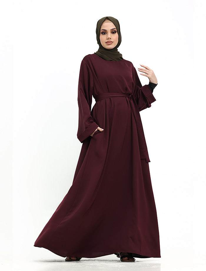 Brown Plain Abaya