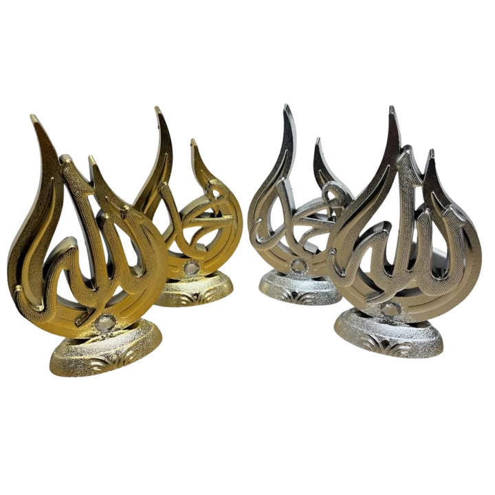 2Pcs Set Home Decor Islamic Arabic Ornament Gift - Silver & Gold