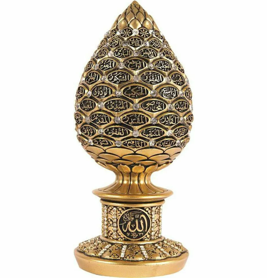 Arabic Ornament Gift with 99 Allah names - Silver & Gold