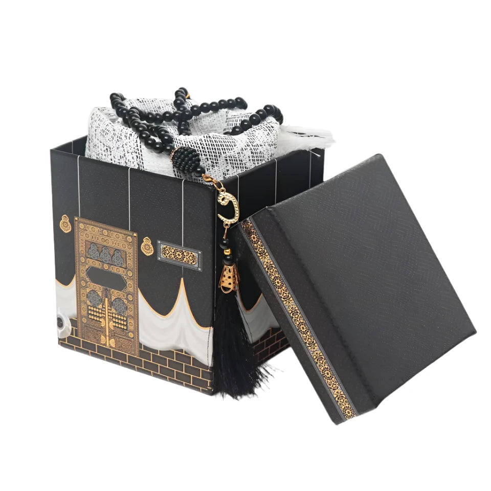 Prayer Mat/Janamaz and Tasbeeh - Ideal Kaba Gift Box